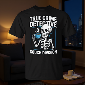 Camiseta True Crime Detective Couch Division, color negro, unisex para adultos - Product Image 3