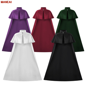 Cape médiévale Renaissance pour homme, style guerrier gothique, roi, sorcier, chevalier, vintage, steampunk, fantôme, diable, prêtre, costume de cosplay - Product Image 1
