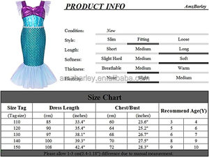 Fancy Summer Kids Little Mermaid Ariel Dress up <span class=keywords><strong>Ropa</strong></span> <span class=keywords><strong>de</strong></span> cumpleaños <span class=keywords><strong>para</strong></span> niños Princess Baby Girls Costume Set con accesorios <span class=keywords><strong>de</strong></span> peluca - Product Image 6