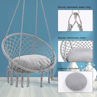 WQ Offre Spéciale Hamac en Macramé 100% Coton avec Support pour Chaise Suspendue