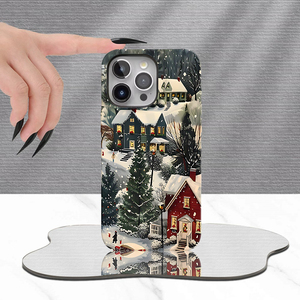 Custodia per telefono Anti-caduta 2-in-1 a tema natalizio 'cabina dopo una forte neve', adatta a tutti i modelli di Iphone - Product Image 4