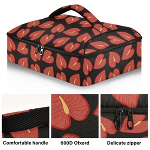 Calentador de Comida Térmico Portátil Hawaii Anthurium, Recipiente Aislado de Aluminio con Impresión Personalizada para Fiestas y Reuniones, con Asa - Product Image 2