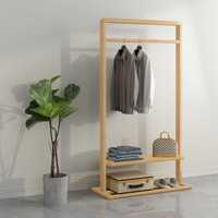 Perchero de Madera Multiusos con Almacenamiento para Zapatos