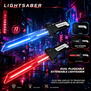 <span class=keywords><strong>Sabre</strong></span> <span class=keywords><strong>Laser</strong></span> Rétractable Lumineux à Double Tête avec Effets Sonores et Clignotants, Design <span class=keywords><strong>Laser</strong></span> de Combat pour Enfants et Adultes - Offre Spéciale - Product Image 3