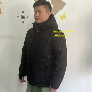 Abrigo acolchado de plumón de pato para <span class=keywords><strong>hombre</strong></span> al aire libre, cazadora de bombardero personalizada de invierno, chaqueta acolchada negra, <span class=keywords><strong>Parka</strong></span>, chaqueta de plumón para <span class=keywords><strong>hombre</strong></span> - Product Image 3
