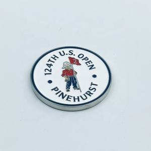 2024 populaire golf logo personnalisé deux faces 3D marqueur de balle pièce de monnaie golf marqueur en métal - Product Image 2