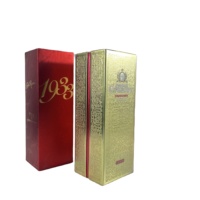 Cajas Rígidas de Cartón Reciclado de 2 Piezas con Tapa Desmontable para Vino Tinto o Whisky, con Laminado Mate para Licores