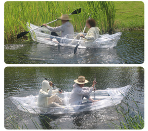 <span class=keywords><strong>Kayak</strong></span> Plegable <span class=keywords><strong>Inflable</strong></span> Transparente de Asiento <span class=keywords><strong>Doble</strong></span> para 2 Personas con Accesorios Bote de PVC para Pesca, Deportes Acuáticos o Ríos - Product Image 6