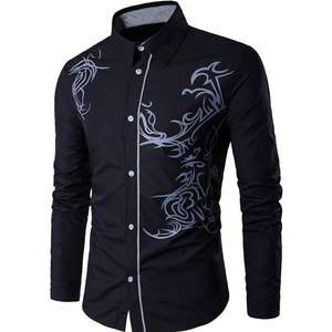 <span class=keywords><strong>Chemise</strong></span> cardigan à manches longues pour hommes, imprimé ethnique, tenue <span class=keywords><strong>tendance</strong></span> et décontractée, collection printemps et automne <span class=keywords><strong>2022</strong></span> - Product Image 6