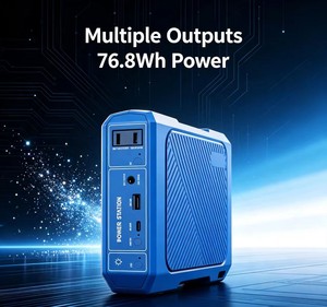 Batterie externe portable LiFePO4 100W 76.8Wh, station d'alimentation mobile, générateur solaire de secours, stockage d'énergie, lampe torche pour utilisation en extérieur - Product Image 2