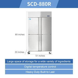 ตู้เย็นห้องครัว<span class=keywords><strong>4</strong></span>ประตูทึบเข้าถึง-ในตู้เย็น32cu ฟุตตู้แช่แข็งเชิงพาณิชย์มาตรฐานอเมริกัน - Product Image 3