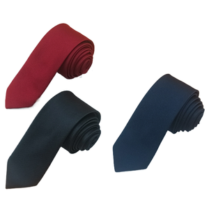 Bonne qualité Yiqun hommes <span class=keywords><strong>cravate</strong></span> noir grain fin formel affaires chemise décontractée avec 6cm type de main étroit - Product Image 1