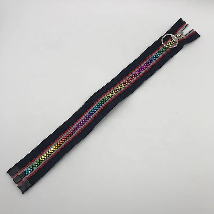 Customized seven color copper tooth wholesale 5# opening long zipper For clothing and bags