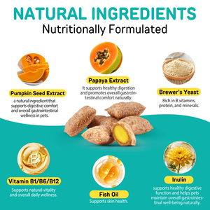 Worafy OEM Factory Exports - Golosinas Masticables para Gatos con Prevención de <span class=keywords><strong>Pulgas</strong></span> y Garrapatas, 100 g, Sabor a Pollo, Alimento Seco para Gatos de Todas las Edades - Product Image 2