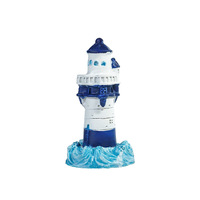 Ornement décoratif écologique en résine, style méditerranéen, micro-paysage de mousse rayée, phare pour terrarium de plantes succulentes