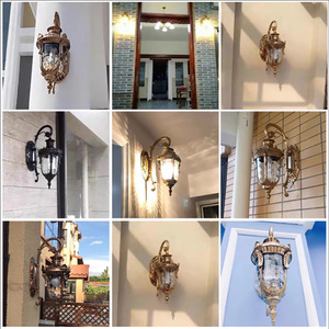 Lampes murales extérieures vintage modernes noires, luminaires muraux de jardin, <span class=keywords><strong>luminaire</strong></span> extérieur en provenance de Chine, lanterne - Product Image 4