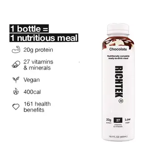 Private Label Vegan Plant-Based Ready To Drink High Protein Drinks For Muscles/Energy/Immunity