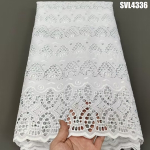 Wedding Dress <strong>White</strong> Dry Lace swiss <strong>Voile</strong> 100% Cotton Lafaya Lace African French Lace Fabric Women Clothing Kanuri Dressing - Product Image 5