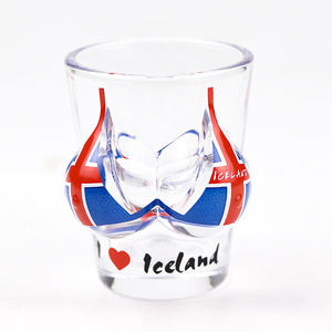 Vente en gros de logo personnalisé Islande Pays-Bas nation drapeau souvenir cadeau touristique bikini sexy shot glass - Product Image 2
