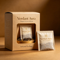 Boîte d'emballage personnalisée en carton enduit d'argile, boîte standard en carton pour sachets de thé et emballages professionnels de thé