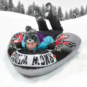 D02 venta al por mayor inflable Racer Snow Tube deportes de invierno 38 pulgadas tubos inflados trineos de nieve y tubos de nieve para niños