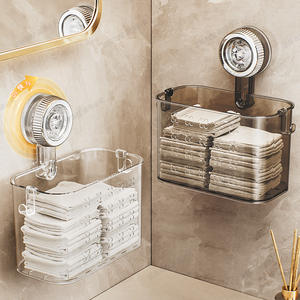 Étagère murale rectangulaire à ventouse puissante pour salle de bain, sans perçage, durable, multi-usages, rangement sous évier - Product Image 4