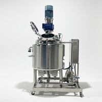 Homogeneizador Automático de Acero Inoxidable 304/316, Mezclador de Doble Camisa de 1000L, Bomba Agitadora, Control PLC, Alta Precisión, Químico
