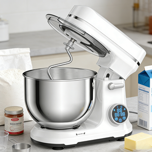 Robot pâtissier silencieux et mélangeur à pâte 5L, robot de cuisine intelligent, batteur à œufs pour gâteaux et <span class=keywords><strong>pain</strong></span> - Product Image 1