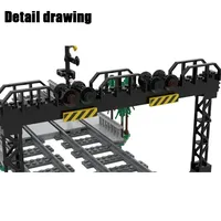 Masterpiece OEM Vente en gros 282 pièces Jouet de construction pour enfants en plastique ABS, Ensemble de rails de train avec passages à niveau, barres de levage et voies créatives