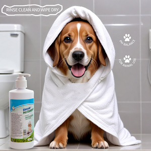 Produk perawatan hewan peliharaan perawatan rambut anjing kucing pembersihan mendalam menghaluskan <span class=keywords><strong>2</strong></span> dalam 1 Set perawatan hewan piaraan sampo - Product Image 3