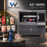 Mesin Cetak UV Silinder Wolunda untuk Kaleng Aluminium, Kaleng Minuman, Botol Logam I1600 Resolusi Tinggi 360 Pencetakan UV Tanpa Sambungan