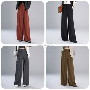 <span class=keywords><strong>Pantaloni</strong></span> <span class=keywords><strong>Eleganti</strong></span> da Ufficio per Donna, a Campana, <span class=keywords><strong>Vita</strong></span> Alta, Primaverili/Estivi, Tinta Unita, Sottili, Gamba Larga, Casual, Comodi ed Elastici - Product Image 5