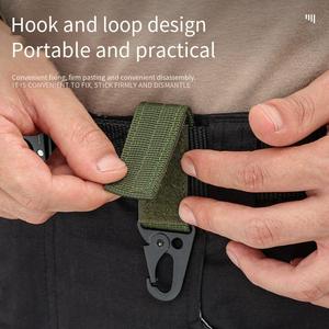 Cinta de nailon QY <span class=keywords><strong>con</strong></span> gancho de escalada, 0.5mm de grosor, accesorios tácticos para exteriores, montañismo, <span class=keywords><strong>cadena</strong></span>, llavero, accesorios para colgar en el cinturón - Product Image 6
