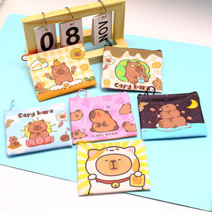 Nev kapibara PU กระเป๋าเก็บหูฟัง tsoin กระเป๋าเด็กแบบพกพาขนาดเล็ก - Product Image 4