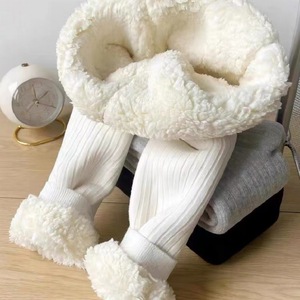 Tongxingyuan Girls Fleece-<b>Lined</b> Leggings Solid Color Cotton Warm Pantyhose Autumn Winter Outerwear Nine Point <b>Pants</b> - Product Image 1