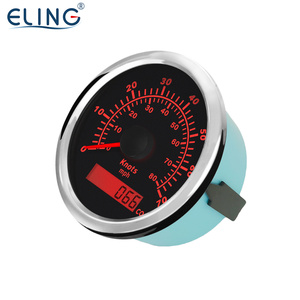 ELING 85mm 3 3/8 pulgadas barco <span class=keywords><strong>velero</strong></span> marino GPS velocímetro 15 35 70 nudos con <span class=keywords><strong>curso</strong></span> sobre el suelo con retroiluminación roja - Product Image 4