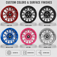 Velg Aluminium Alloy Tempa Kustom Baru 18-20 Inch Gloss Candy Red 25mm PCD 5x112/114.3/120/130 untuk Audi Tesla