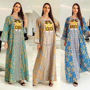 فستان عباءة ماكسي جديد مستوحى من دبي وتركيا للنساء، فستان متواضع لحفلات الزفاف الصيفية، متوفر للنساء المسلمات - Product Image 3