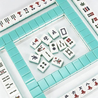 Ensemble de tuiles de Mahjong en acrylique, aspect attrayant, surface polie et lisse, résistant à l'usure, Kit de jeu de table pour loisirs en famille en intérieur