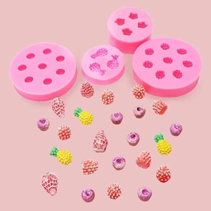 Molde de Silicona 3D con Forma de Fruta para Fudge, Fresa, Naranja, Piña, Frambuesa, Arándano, para Jabón, Dulces y Repostería - Product Image 4