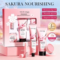 Ensemble de 4 lotions pour les mains et le corps hydratantes et lissantes pour une peau douce, à utiliser la nuit, pour tous types de peau, à la fleur de cerisier, très vendu