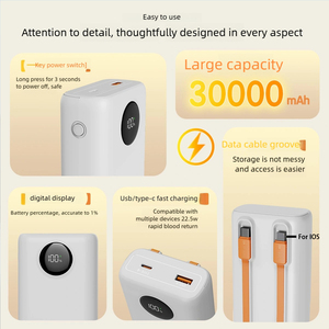 Powerbank <span class=keywords><strong>de</strong></span> carga rápida Delgado personalizado <span class=keywords><strong>de</strong></span> gran capacidad con Banco <span class=keywords><strong>de</strong></span> energía portátil <span class=keywords><strong>de</strong></span> pantalla LED para teléfono - Product Image 3