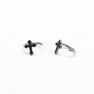 Cross <b>Cuff</b> <b>Earrings</b> Stainless Steel Geometric Design For Men And Women Retro Style Fashion Jewelry Non-Pierced Ear Clips - Product Image 5