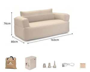 Easy <b>Inflation</b> Air Couch with Integrated Pump for Indoor/Outdoor Camping Use Single <b>Sofa</b> - Product Image 3
