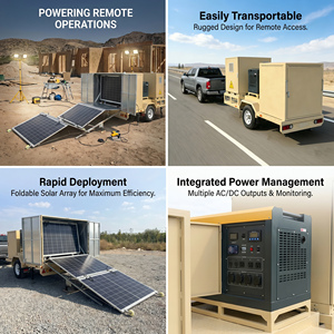 Générateur hybride diesel solaire mobile sur remorque pour chantier de construction, <span class=keywords><strong>solution</strong></span> d'énergie durable hors réseau pour l'alimentation de secours commerciale - Product Image 2