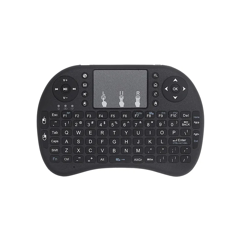 Keyboard nirkabel mini i8 2.4GHz i8, Keyboard nirkabel mini, lampu latar, Keyboard Bluetooth, bantalan sentuh, i8 air fly, mouse, Keyboard dengan lampu latar