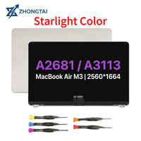 Layar LCD IPS Laptop untuk MacBook Air 13'' Model 2022 A2681/A3113 M2/M3 Resolusi 2560x1664 Pengganti Layar Penuh