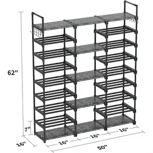 Plastic Schoenenrek 9 Tier Space Saver Schoenen Rek Organizer Voor Kast Gang