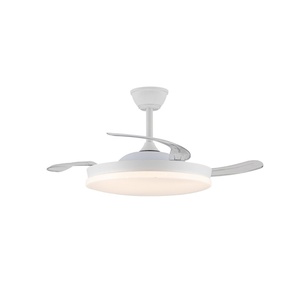 42inch Indoor Home Hotel Decorative 3 PC Blades DC Motor Slient Remote Control <b>LED</b> Retractable <b>Ceiling</b> <b>Fan</b> Light - Product Image 1