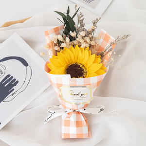 Regalo de Agradecimiento, Pequeño Ramo de Flores Artificiales, Jabón de Flores, Girasol Hecho a Mano, de Larga Duración, Recuerdos Empresariales para el Día de San Valentín - Product Image 2